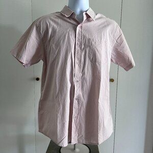 Men's RSQ NWT Dusty Pink Chambray Button Up Short Sleeve